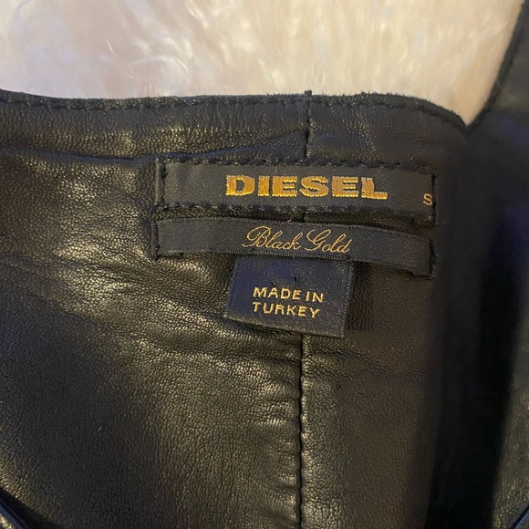 Stunning Diesel Black Gold Collection women’s leather/jean dress hybrid Size S!! - Picture 8 of 8